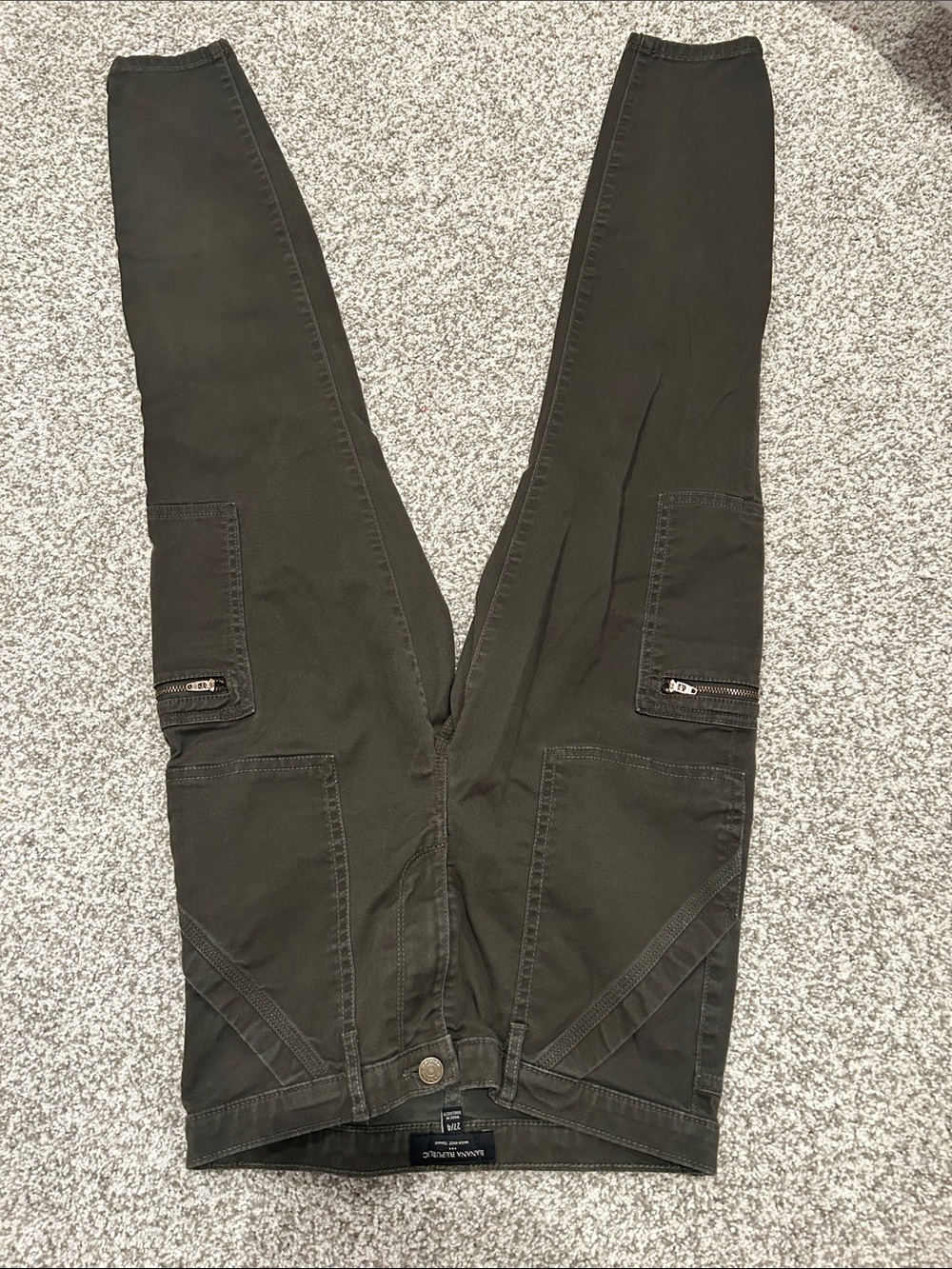 Banana Republic Women's Olive Cargo Skinny Jeans